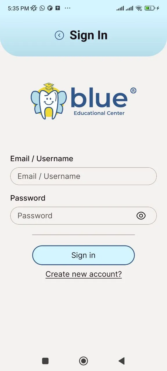 Blue Educational Cross-Platform Mobile App image 1
