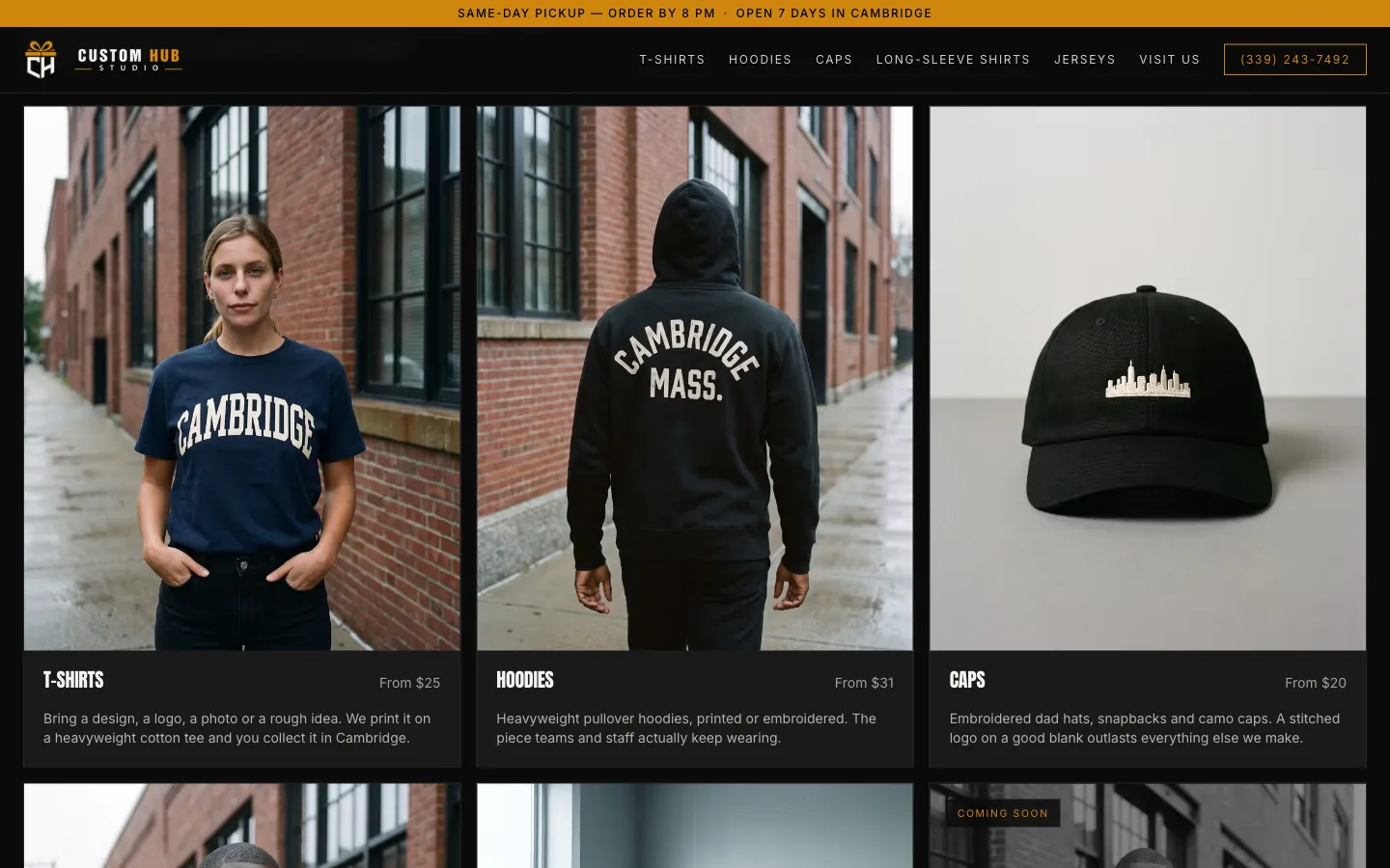 Custom Hub Studio Brand & Order Site image 2