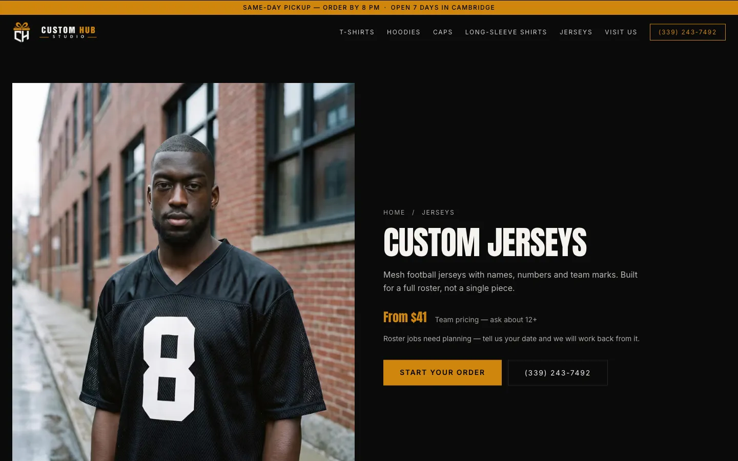 Custom Hub Studio Brand & Order Site image 3