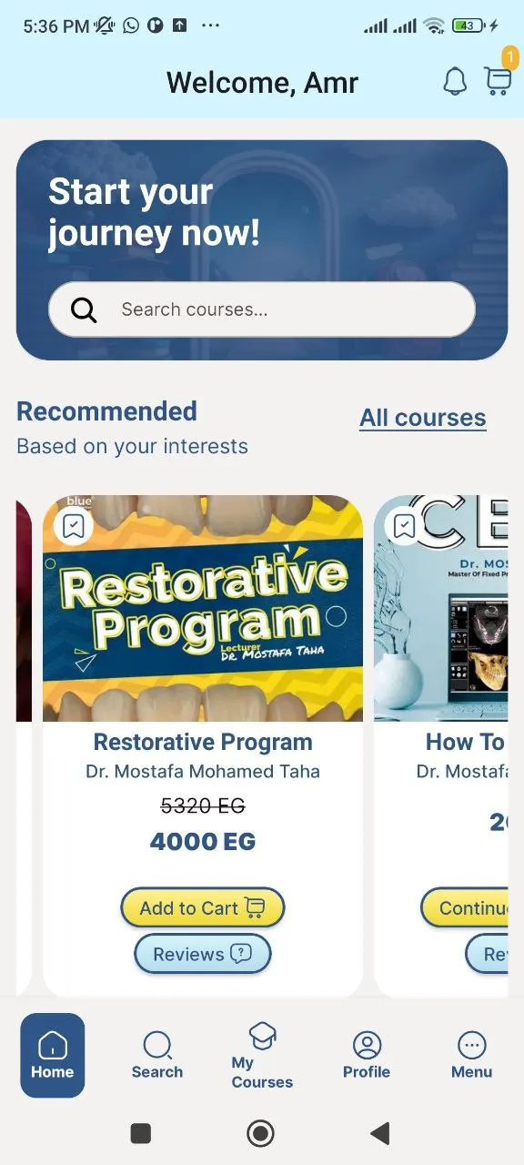 Blue Educational Cross-Platform Mobile App image 3