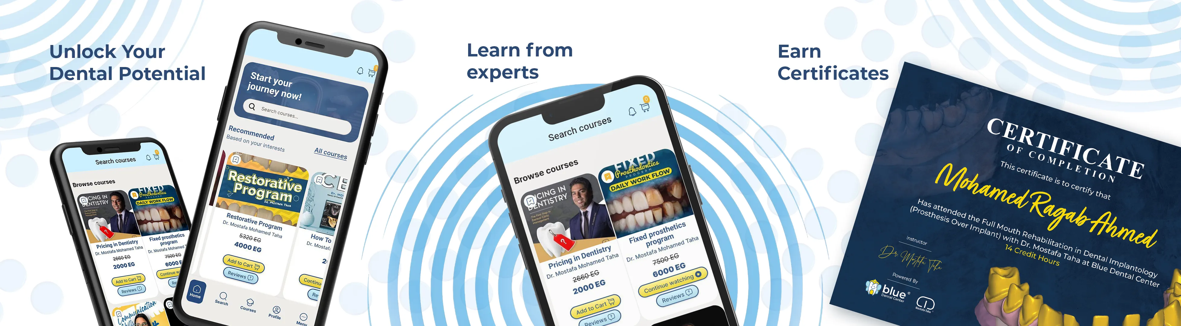 Blue Educational Cross-Platform Mobile App